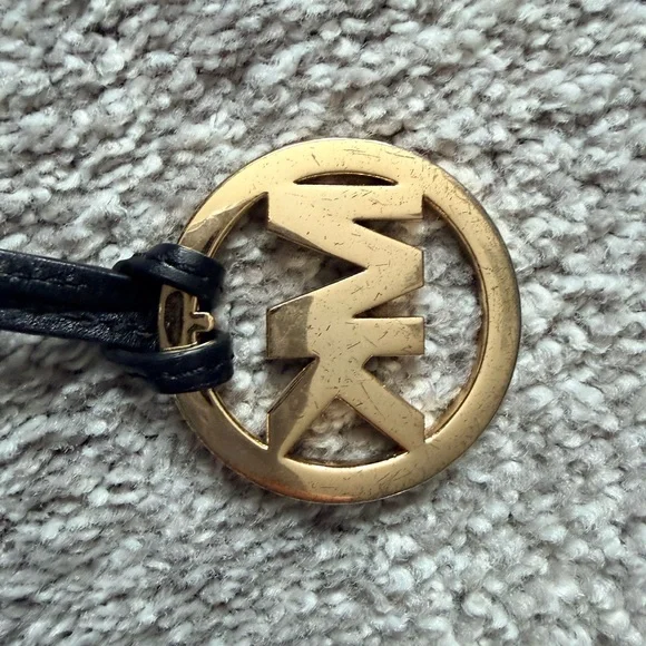 Michael Kors Black Shoulder Bag with Gold Accents - Picture 11 of 16